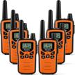 rivins walkie talkies for adults long range handheld two way radio 6 pack 22 channel frs walkie talkie with vox scan logo