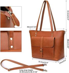 img 2 attached to S ZONE Vintage Genuine Leather Women's Handbags & Wallets for Shoulder Totes