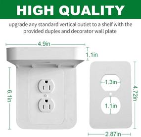 img 2 attached to 🔌 Space-Saving Wall Mount for Apple HomePod Mini - Outlet Shelf Holder with Built-in Cable Management - Ideal Solution for Google Home, Echo, Electric Toothbrush (White, Standard)