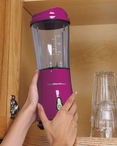 img 3 attached to 🍹 Hamilton Beach Personal Blender for Shakes and Smoothies: BPA-Free Portable 14oz Travel Jars Included (Raspberry)