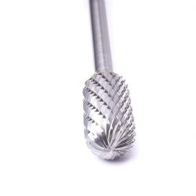 img 2 attached to 🔧 TJATSE Extra Long Shank Carbide Burr SC-5L6 Tungsten Rotary File Double Cut Die 1/2 Inch Head Cutter Cylinder Ball, 6 Inch Long Shank, 1/4 Inch Diameter, for Improved Grinding Efficiency