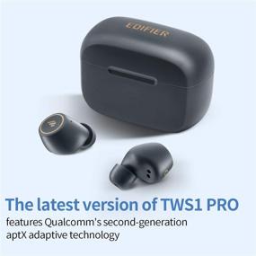 img 3 attached to 🎧 Edifier TWS1 PRO Беспроводные наушники - Bluetooth V5.2 - AptX-Adaptive - Шумоподавление Qualcomm CVC TM 8.0 - Время работы 42 часа - Водонепроницаемость IP65 - USB C - Двойные микрофоны - Серый