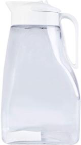 img 4 attached to 🚰 Airtight Water Pitcher with Top Handle - 3.1QT (99oz), Ideal for Coffee, Tea, & Other Beverages - Leak Proof & Space Saving - Dishwasher Safe - Made in Japan