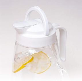 img 3 attached to 🚰 Airtight Water Pitcher with Top Handle - 3.1QT (99oz), Ideal for Coffee, Tea, & Other Beverages - Leak Proof & Space Saving - Dishwasher Safe - Made in Japan