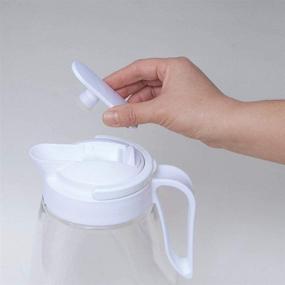 img 1 attached to 🚰 Airtight Water Pitcher with Top Handle - 3.1QT (99oz), Ideal for Coffee, Tea, & Other Beverages - Leak Proof & Space Saving - Dishwasher Safe - Made in Japan