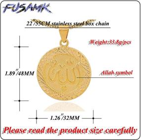 img 3 attached to Fusamk Plated Religion Pendant Necklace
