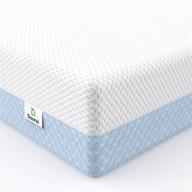 🛏️ dourxi crib mattress, memory foam toddler bed mattress with dual-sided comfort, triple-layer breathable baby mattress for infant and toddler, removable outer cover - white and blue logo