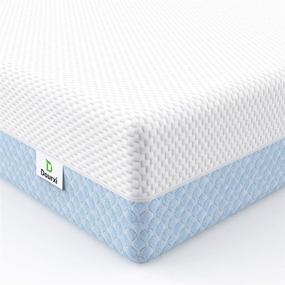 img 4 attached to 🛏️ Dourxi Crib Mattress, Memory Foam Toddler Bed Mattress with Dual-Sided Comfort, Triple-Layer Breathable Baby Mattress for Infant and Toddler, Removable Outer Cover - White and Blue