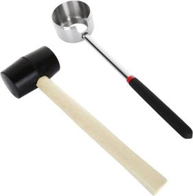 img 4 attached to Coconut Opener Stainless Rubber Mallet Kitchen & Dining and Wine Accessories