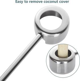 img 1 attached to Coconut Opener Stainless Rubber Mallet Kitchen & Dining and Wine Accessories