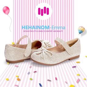 img 3 attached to Hehainom Toddler Little Ballet Uniform Girls' Shoes and Flats: Perfect for Precious Ballerinas!