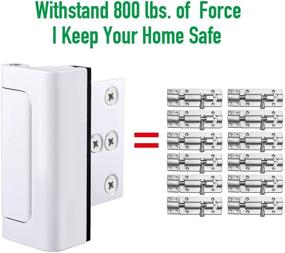 img 3 attached to 🔒 Ultimate Home Security Door Lock: Childproof Reinforcement Lock, 3" Stop, 4 Screws, 800 lb Strength for Inward Swinging Door - Upgrade Night Lock to Defend Your Home