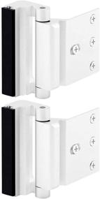 img 4 attached to 🔒 Ultimate Home Security Door Lock: Childproof Reinforcement Lock, 3" Stop, 4 Screws, 800 lb Strength for Inward Swinging Door - Upgrade Night Lock to Defend Your Home