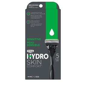 img 4 attached to Schick Hydro 5 Sense Sensitive Skin Razor for Men - Innovative Shock Absorb Technology - Includes 1 Handle and 2 Refills