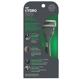 img 3 attached to Schick Hydro 5 Sense Sensitive Skin Razor for Men - Innovative Shock Absorb Technology - Includes 1 Handle and 2 Refills