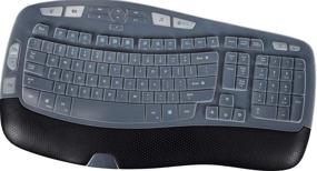 img 4 attached to 🔒 Clear Keyboard Cover for Logitech K350 MK550 MK570 Wireless Wave Keyboard - Protector & Accessories