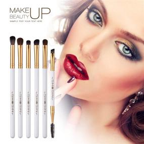 img 2 attached to SMOSIN Eyebrow Brush Set: Professional Eye Brow Brushes Kit, Portable Blending Brushes (6 Pieces, White)