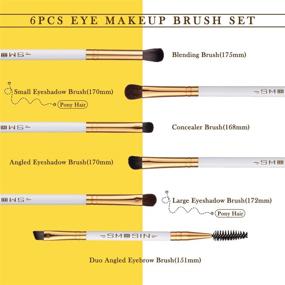 img 1 attached to SMOSIN Eyebrow Brush Set: Professional Eye Brow Brushes Kit, Portable Blending Brushes (6 Pieces, White)