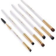 smosin eyebrow brush set: professional eye brow brushes kit, portable blending brushes (6 pieces, white) logo