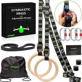 img 4 attached to 🤸 awegym Adjustable Gymnastic Rings 1.1" Olympic Rings - Full Body Workout Equipment for Home, Outdoor, Crossfit & Garage Training