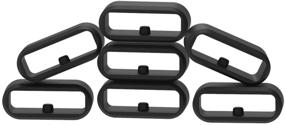 img 1 attached to 🔒 10-Pack of 20MM Anti-Slip Silicone Keeper Loops for Amazfit Bip Smartwatch – Soft, Durable Fastener Rings Ideal for Band Holder and Security Retention