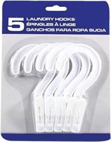 img 3 attached to 👕 Rampro Laundry Hanger Hooks with Clips - Lightweight & Convenient White Plastic Clips for Travel & Home Use - Pack of 10