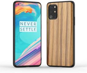 img 4 attached to GOGODOG Совместимый с OnePlus 8T Чехол Полный Кожух Ультратонкий Матовый Антискользящий Противоцарапающийся Сопротивление Удару Углеродное Волокно Мода Творчество Противоупадный Чехол Для One Plus 8T (Древесная текстура)