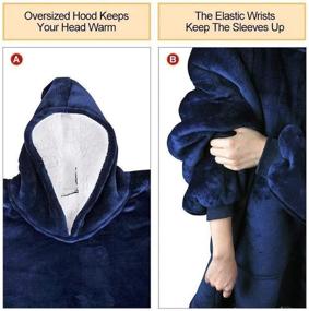 img 3 attached to Blanket Sweatshirt Adults Children Ultra Wearable Bedding in Blankets & Throws