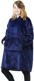 img 4 attached to Blanket Sweatshirt Adults Children Ultra Wearable Bedding in Blankets & Throws