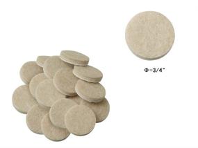 img 2 attached to 🛋️ AKOAK 50pcs 3/4-Inch Self-adhesive Round Felt Pads for Furniture & Floors Protection - Beige
