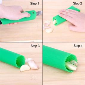 img 1 attached to Vantic Stainless Steel Garlic Press Rocker – Mincer Crusher with Green Peeler