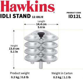 img 2 attached to 🥟 Hawkins Idli Stand: Small 5-Liter Metallic Stand for Pressure Cooker - Efficient and Convenient