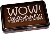 🤩 wow embossing powder wv02 ultra slow drying ink pad, clear: achieve stunning embossed effects effortlessly logo