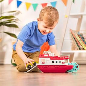 img 1 attached to 🛥️ Wonder Wheels by Battat – Floating Bath Toy Boat with Cars For Toddlers Age 1 & Up – Ferry Boat (3 Pc) – Environmentally Friendly & 100% Recyclable