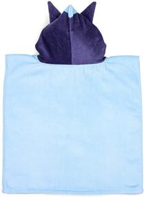 img 2 attached to 🐷 Jay Franco Bluey Piggyback Hooded Poncho - Soft & Absorbent Cotton Towel, Ideal for Bath, Pool, Beach - 22 x 22 Inches, Official Bluey Product