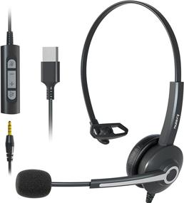 img 4 attached to 🎧 Nulaxy USB Headsets with Microphone - Clear Sound & Noise Cancelling for PC, Laptop, and Phone