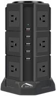 💡 highly efficient power strip tower with 12 outlets and 5 usb ports - wellwerks multi-plug surge protector and desktop charging station logo