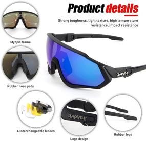 img 1 attached to 🕶️ KAPVOE Polarized Cycling Glasses | MTB Sunglasses for Men and Women | Mountain Bike & Motorcycle