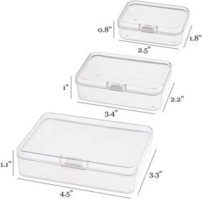 img 3 attached to 📦 Kingrol 32 Pack Mini Clear Plastic Storage Containers with Lids - Perfect for Beads, Jewelry, Tools & Craft Supplies