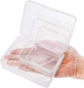 img 1 attached to 📦 Kingrol 32 Pack Mini Clear Plastic Storage Containers with Lids - Perfect for Beads, Jewelry, Tools & Craft Supplies