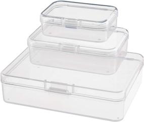 img 2 attached to 📦 Kingrol 32 Pack Mini Clear Plastic Storage Containers with Lids - Perfect for Beads, Jewelry, Tools & Craft Supplies