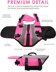 img 3 attached to 🐶 Enhance Safety with WEARTER Dog Life Jacket: Extra Padding, Reflective & Adjustable Safty Vest, Swimsuit Dog Preserver for Water Safety