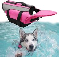 🐶 enhance safety with wearter dog life jacket: extra padding, reflective & adjustable safty vest, swimsuit dog preserver for water safety логотип