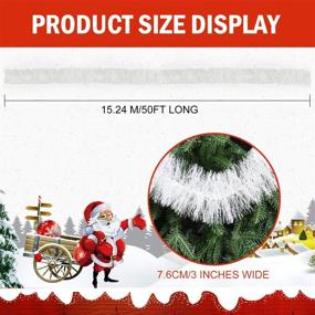 img 3 attached to 🎄 YoleShy 50 ft Long Roll Thick Tinsel Garland Christmas Decorations - Festive White Garland for Christmas Tree, Wedding, and Party Décor