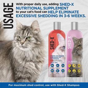 img 1 attached to 🐱 Shed-X Liquid Daily Supplement for Cats: Natural Solution to Reduce Excessive Shedding