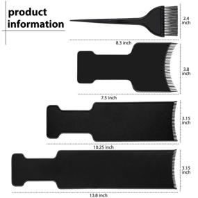img 2 attached to Set of 4 Balayage Highlighting Boards with Hair Dye 🎨 Paddle Brush & Comb – Ideal for Salon and Hair Dye Applications