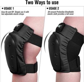 img 1 attached to 🛹 Versatile G4Free 3-in-1 Protective Gear Set for Skateboarding, Roller Skating, Cycling, BMX, and Scooter – Elbow Pads, Knee Pads, and Wrist Guards for Kids, Youth, Adults, Men, and Women