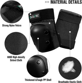 img 3 attached to 🛹 Versatile G4Free 3-in-1 Protective Gear Set for Skateboarding, Roller Skating, Cycling, BMX, and Scooter – Elbow Pads, Knee Pads, and Wrist Guards for Kids, Youth, Adults, Men, and Women