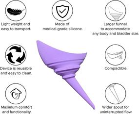 img 3 attached to 🚺 Weemsical Fandezi Female Urination Device - Female Pee Funnel for Woman, Non-Binary, FTM - Reusable Stand to Pee Device - Silicone Collapsible Funnel - Say Goodbye to Overflows or Splashes with Carry Bag