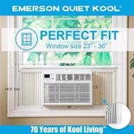 🌬️ emerson quiet kool 8,000 btu window air conditioner with remote control, earc8re1, 115v, white, 8000 btu logo